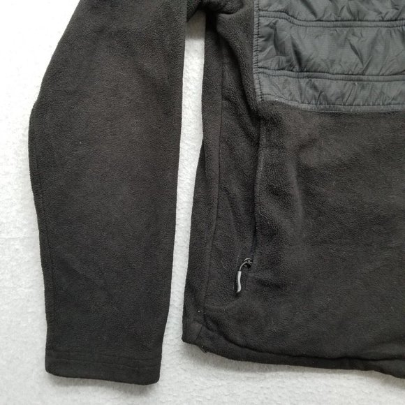 New Balance Jacket Mens Medium Black Zip Fleece Pockets Mock Neck Outdoor - Picture 2 of 11